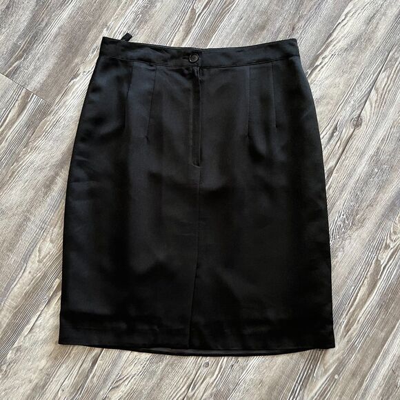 Andre Luciano Dresses & Skirts - Andre Luciano Black Satin Pencil Skirt 70–98